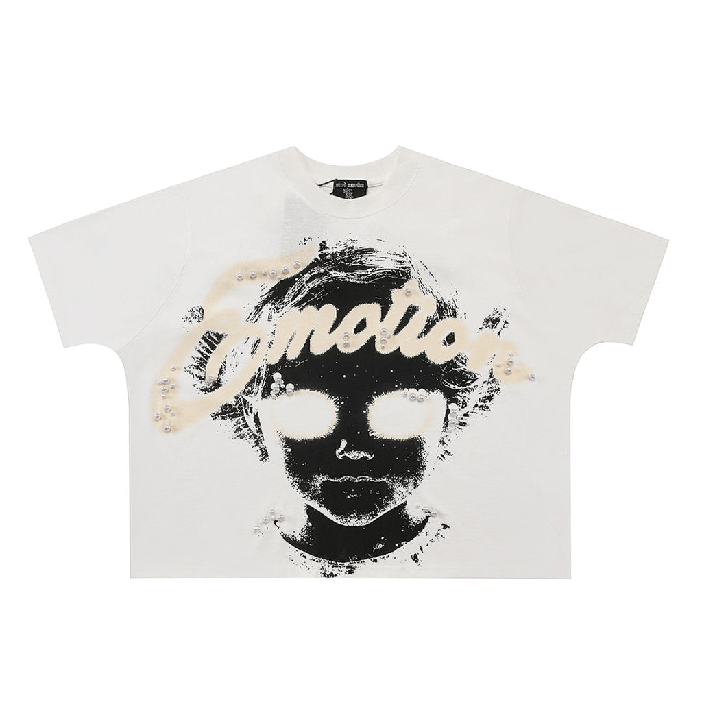Mixed Emotion Cropped Graphic Tee