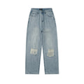 MIXED EMOTION Distressed Relaxed-Fit Denim Jeans