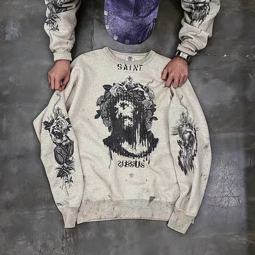 Saint Michael ST49 Jesus Artwork Graphic Sweatshirt