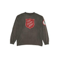 Saint Michael Emblem Patch & Slogan Back Print Sweatshirt