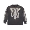 Saint Michael Skeleton Ribcage Graphic Long Sleeve Sweatshirt