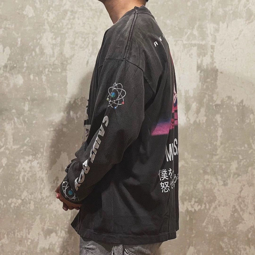 Saint Michael Character Artwork & Text Graphic Sweatshirt
