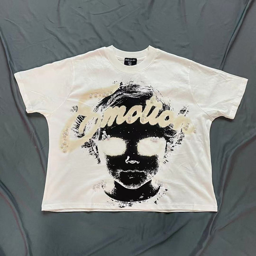 Mixed Emotion Cropped Graphic Tee