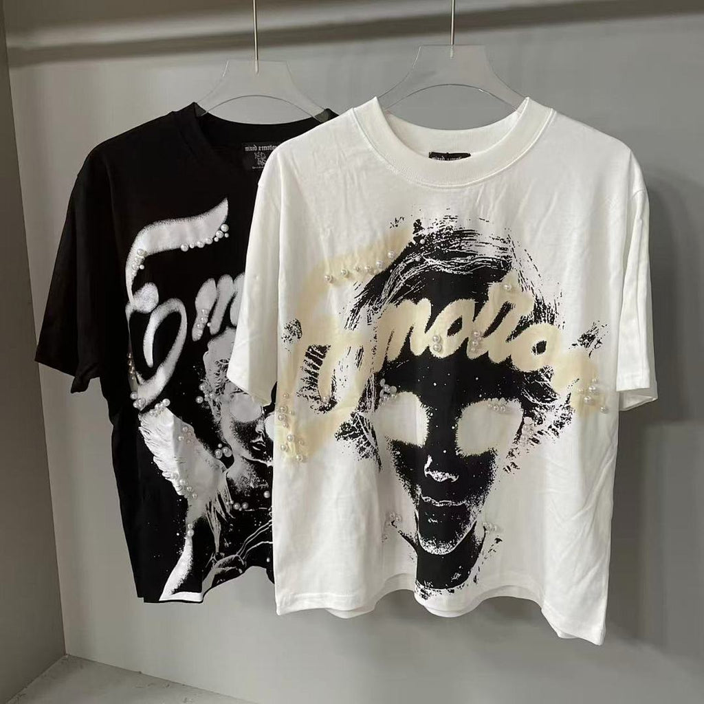 Mixed Emotion Cropped Graphic Tee