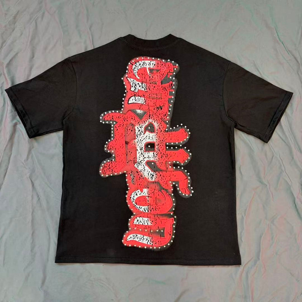 Mixed Emotion Layered Lettering Graphic Tee