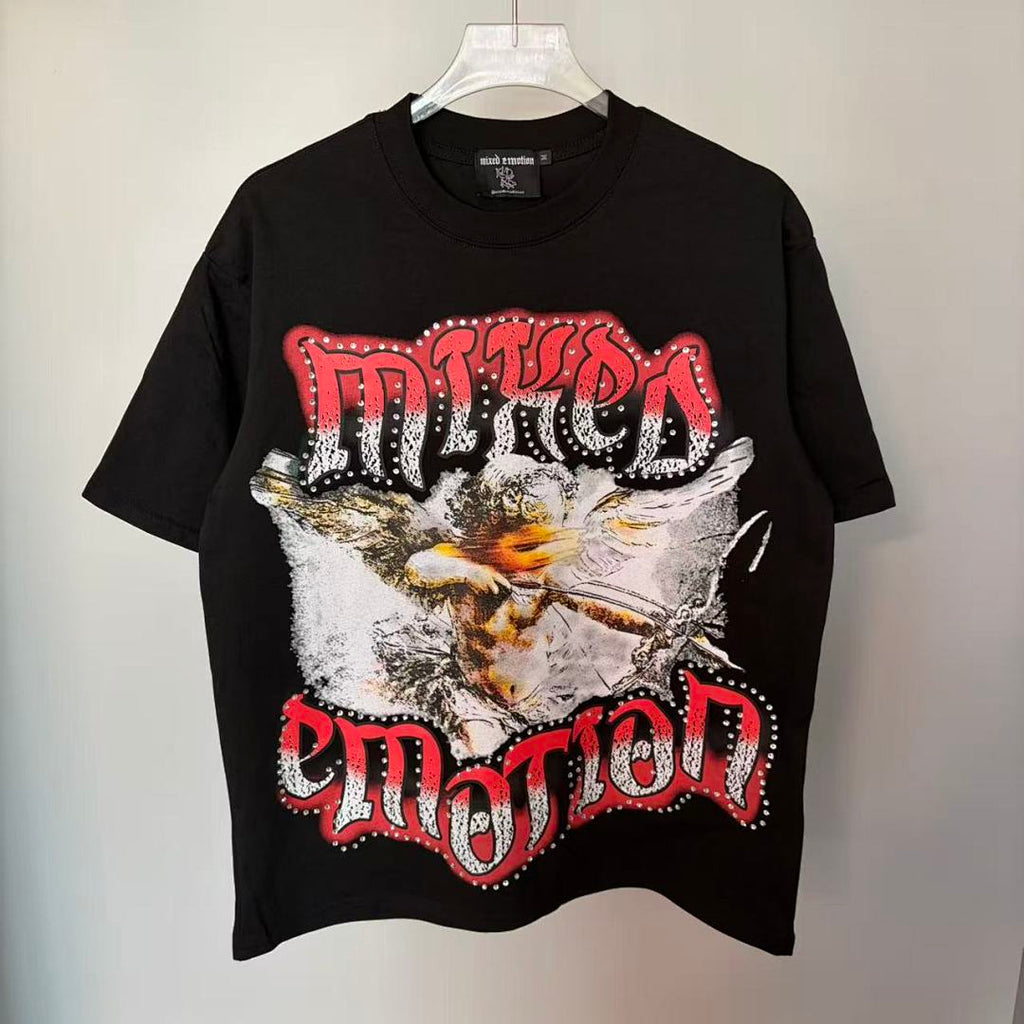 Mixed Emotion Layered Lettering Graphic Tee