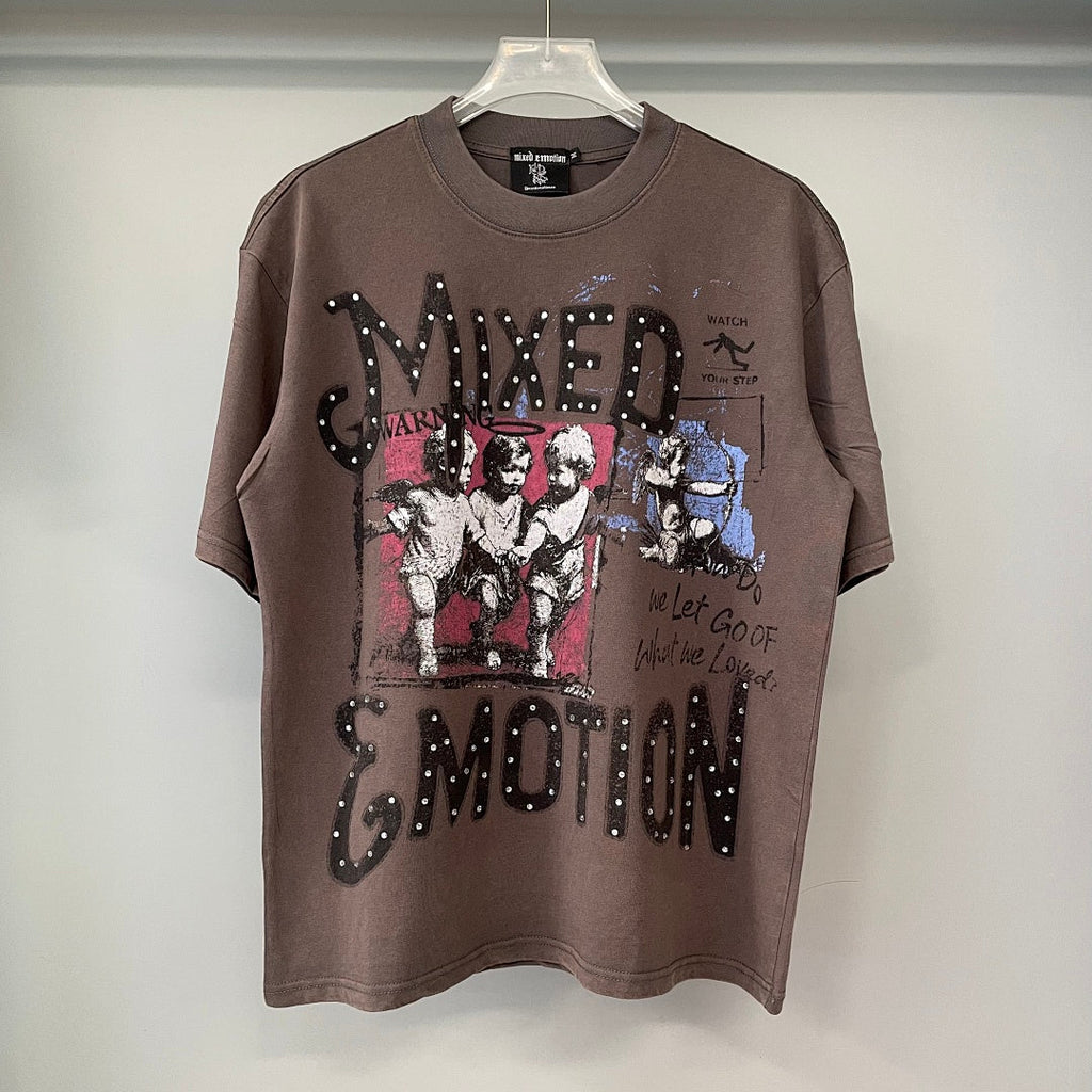 Mixed Emotion Dual Panel Graphic Tee