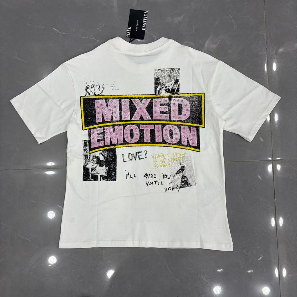 Mixed Emotion Collage Lettering Graphic Tee