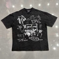 Mixed Emotion Distressed Handwritten Graphic Tee
