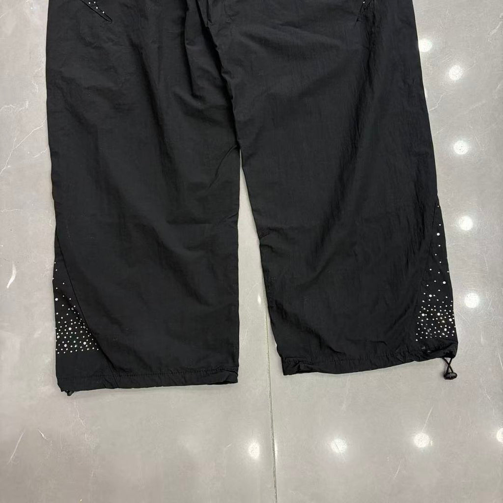 MIXED EMOTION Cross Logo Nylon-Style Casual Shorts