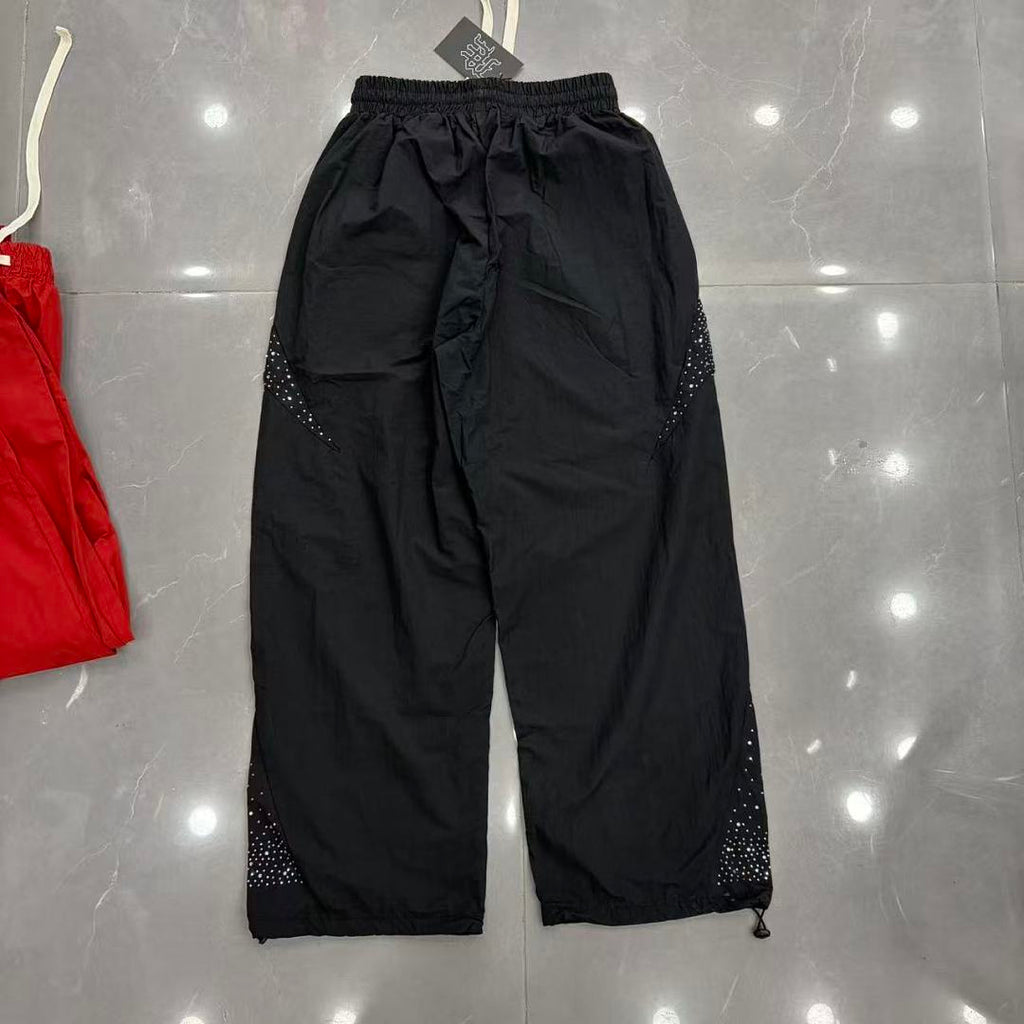MIXED EMOTION Cross Logo Nylon-Style Casual Shorts