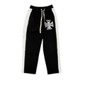 MIXED EMOTION Cross Logo Side Stripe Track Pants