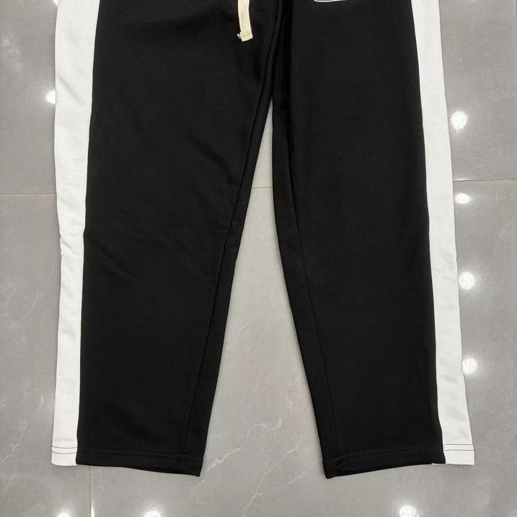 MIXED EMOTION Cross Logo Side Stripe Track Pants