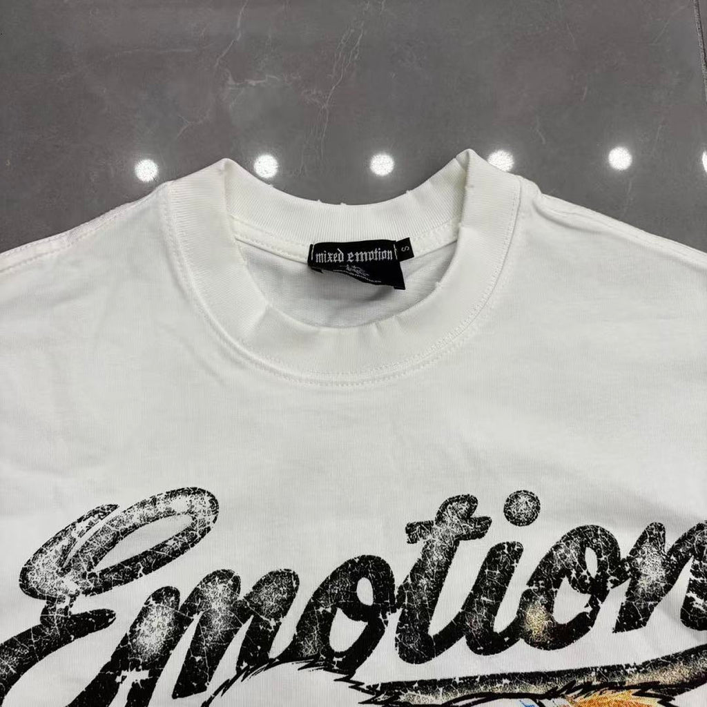 Mixed Emotion Cartoon Collage T-Shirt