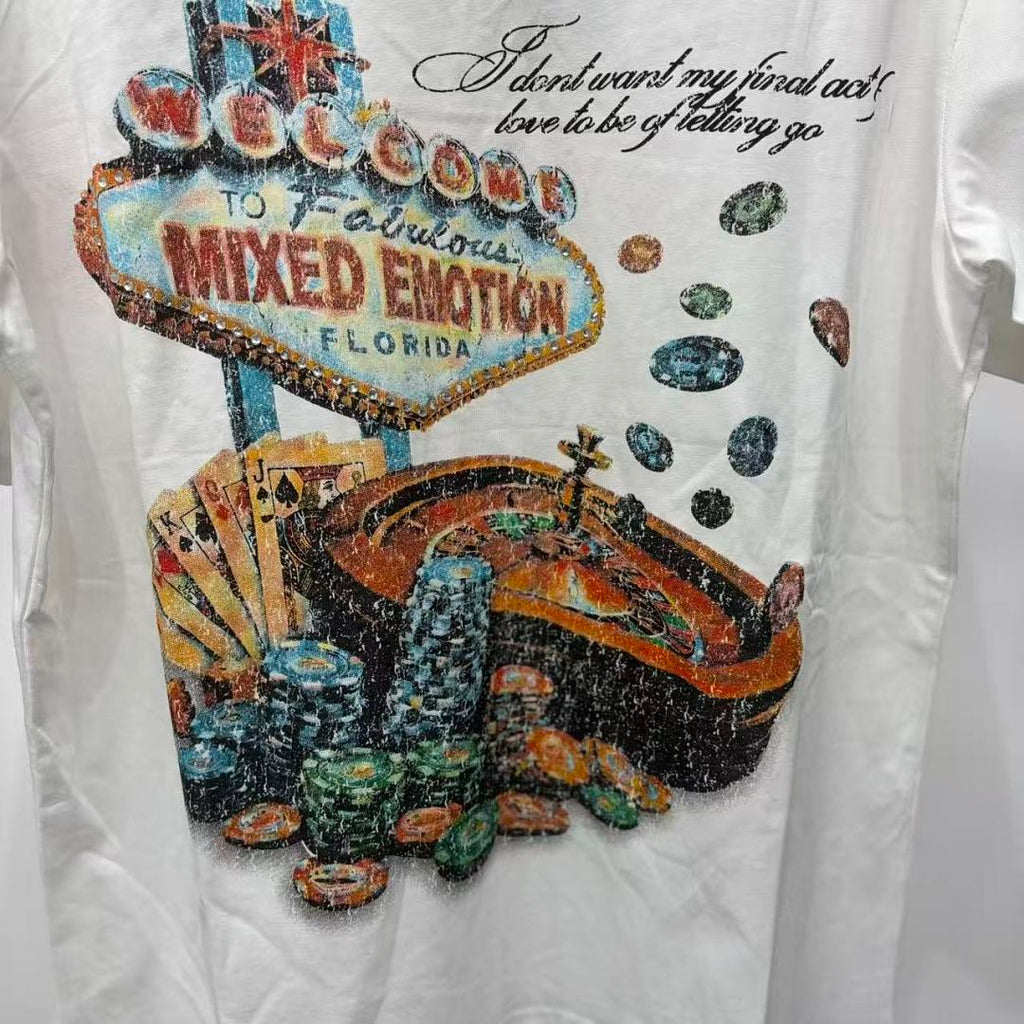 Mixed Emotion Graphic Illustration T-Shirt