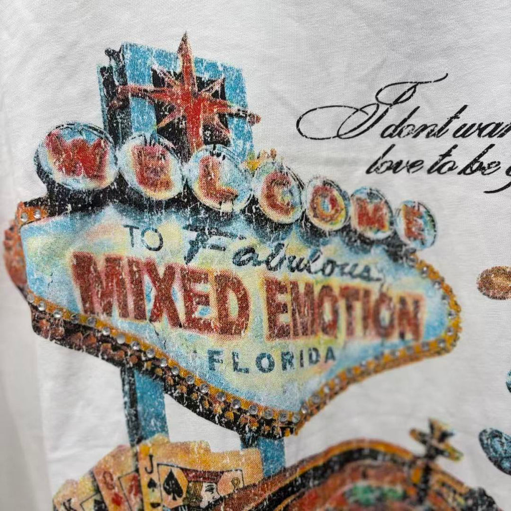 Mixed Emotion Graphic Illustration T-Shirt