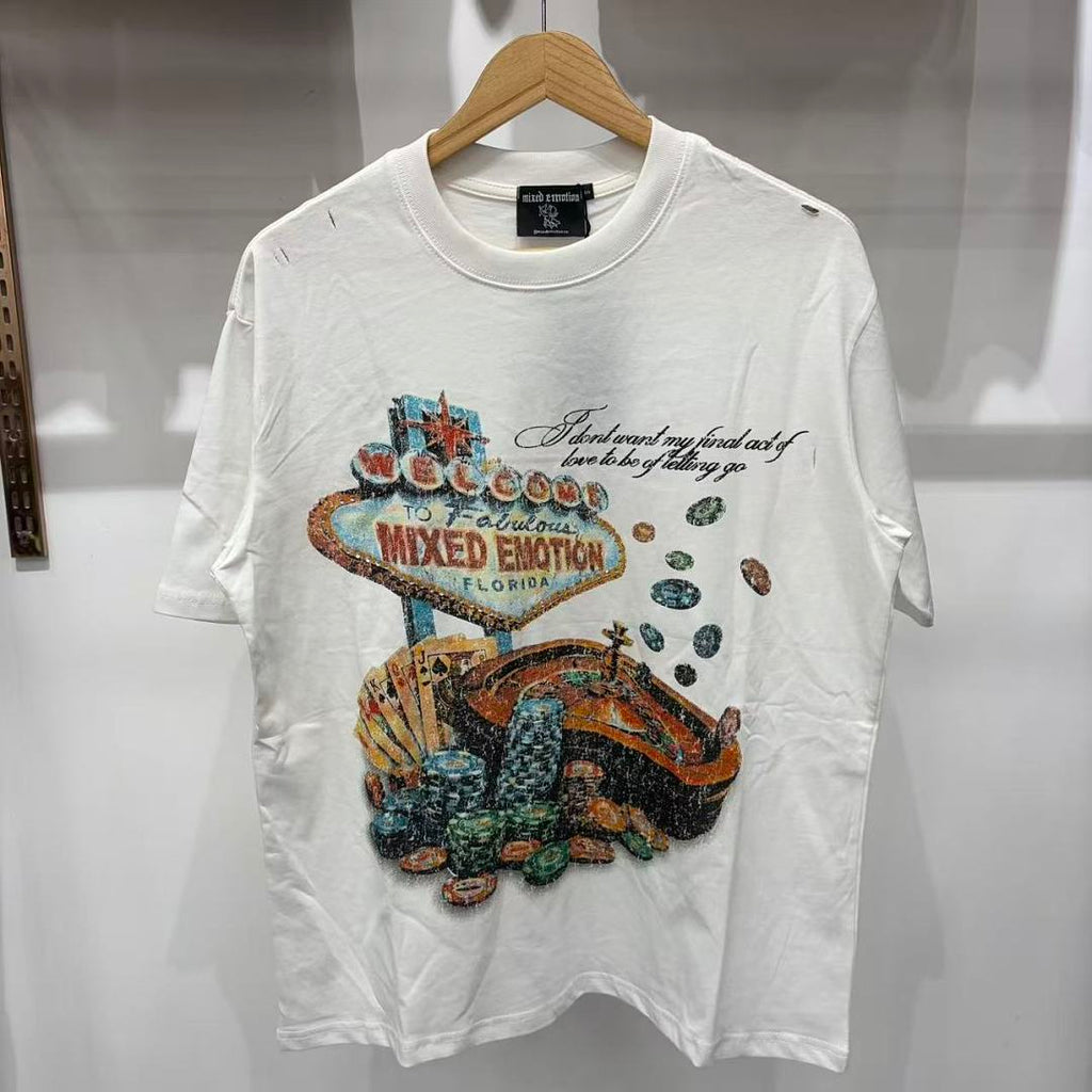 Mixed Emotion Graphic Illustration T-Shirt