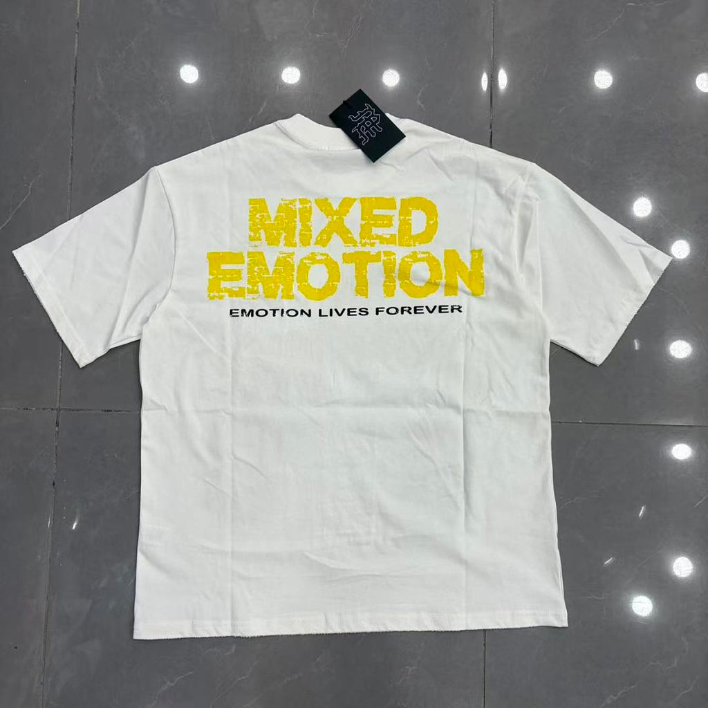 Mixed Emotion Embroidered Graphic T-Shirt