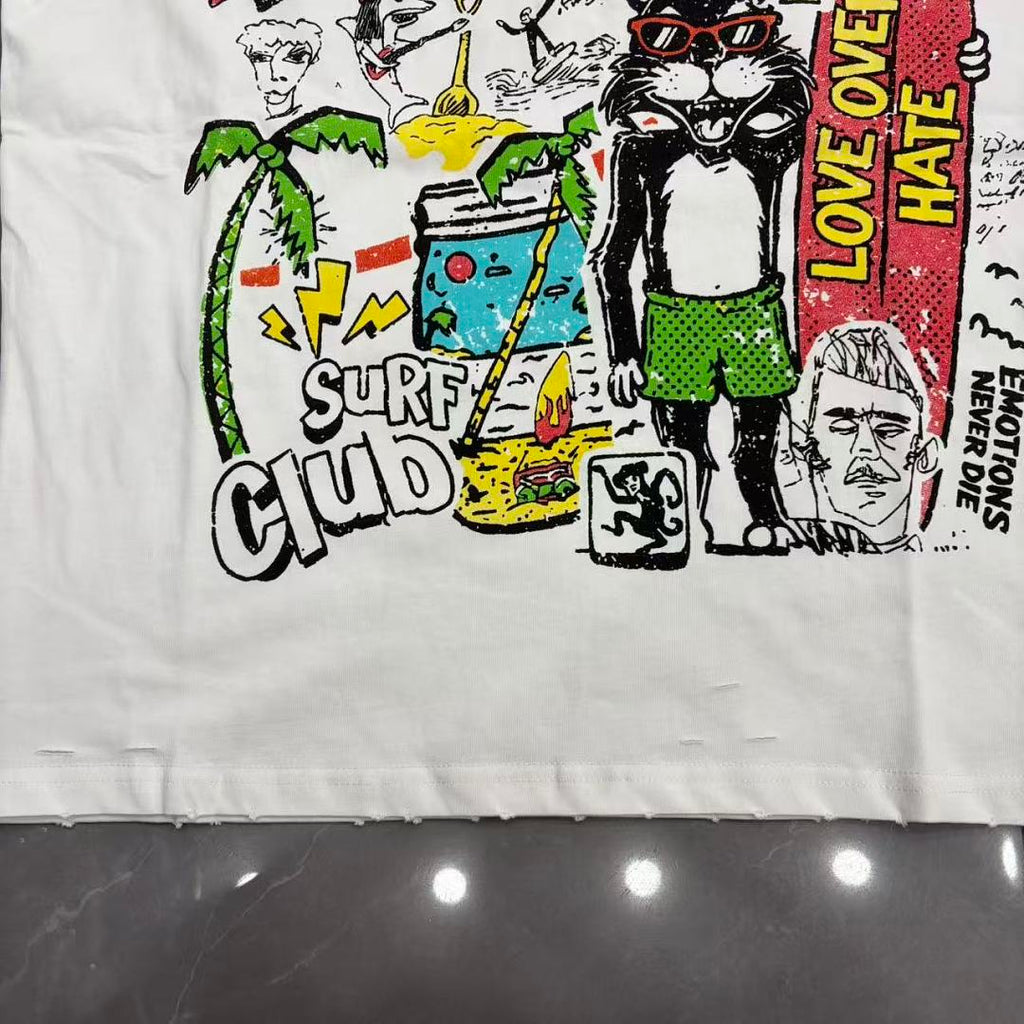 Mixed Emotion Contrast Trim Graphic Tee
