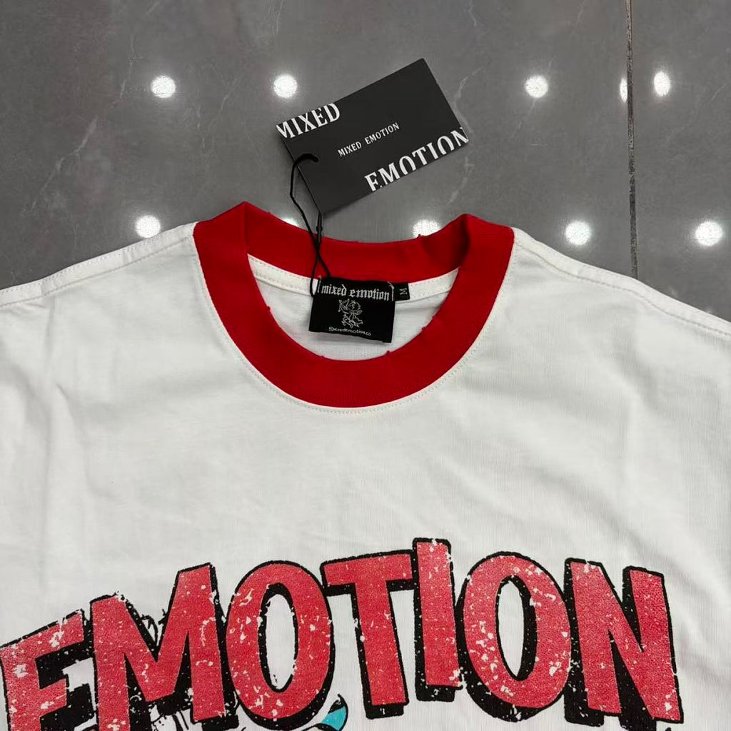 Mixed Emotion Contrast Trim Graphic Tee
