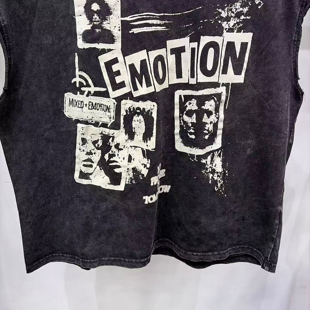 Mixed Emotion Layered Archive Sleeveless Top