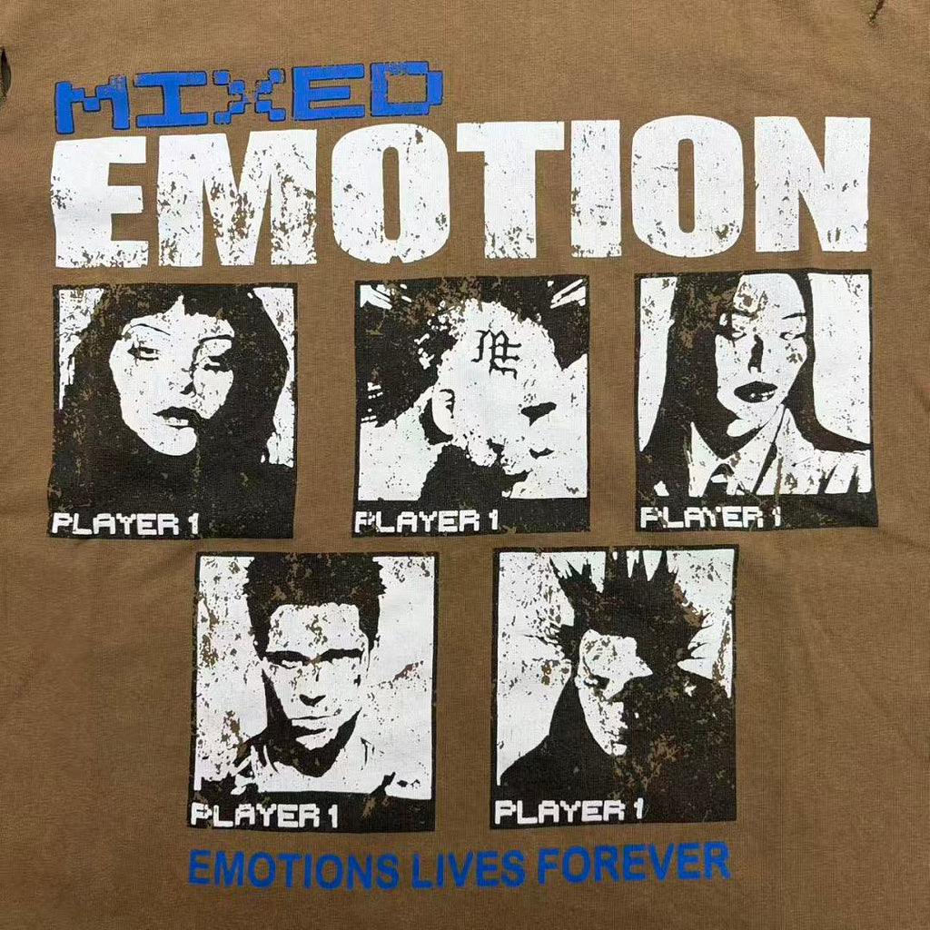 Mixed Emotion Portrait Graphic T-Shirt