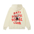 Anti Social Social Club Spider Red Logo Hoodie - Cream
