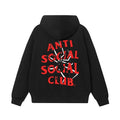 Anti Social Social Club Spider Red Logo Hoodie - Black