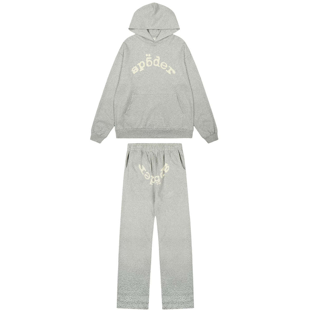 Sp5der Web Tracksuit Set - Grey / Light Fleece Lined