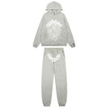 Sp5der Gothic Web Logo Tracksuit - Light Grey