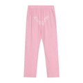 Sp5der Logo Sweatpants - Light Pink / Light Fleece Lined