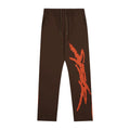 Sp5der Graffiti Script Sweatpants - Brown
