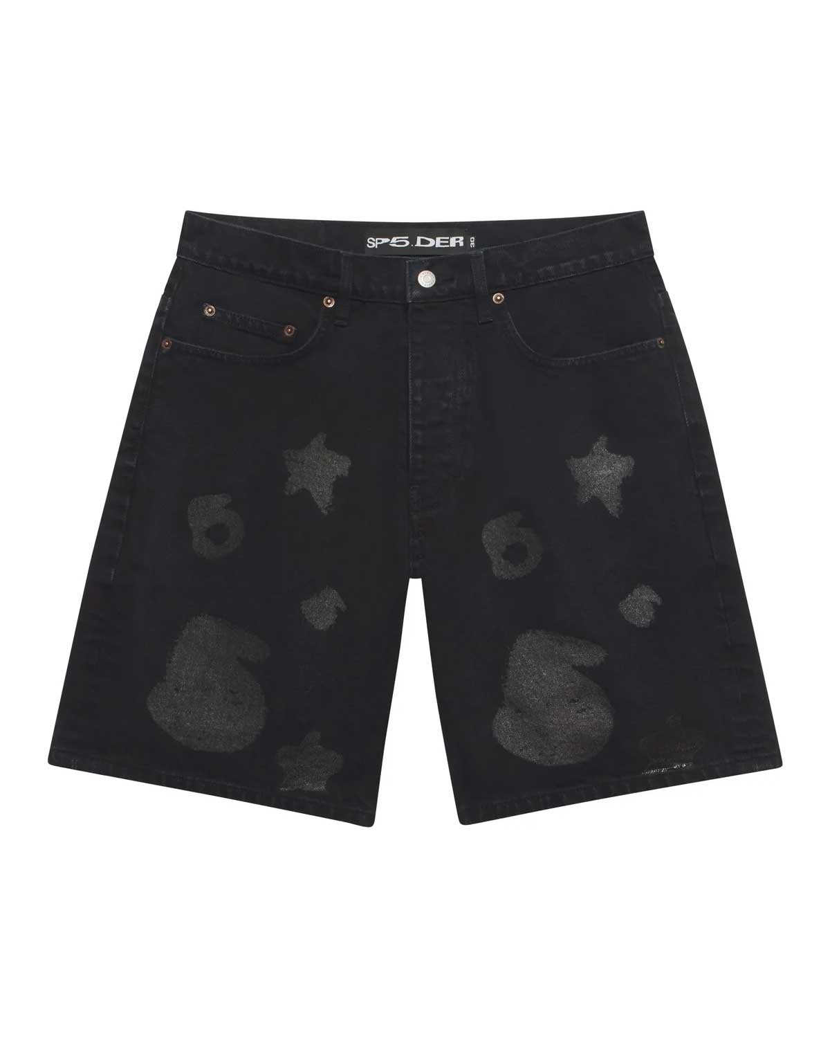 Sp5der Beluga Denim Short Black