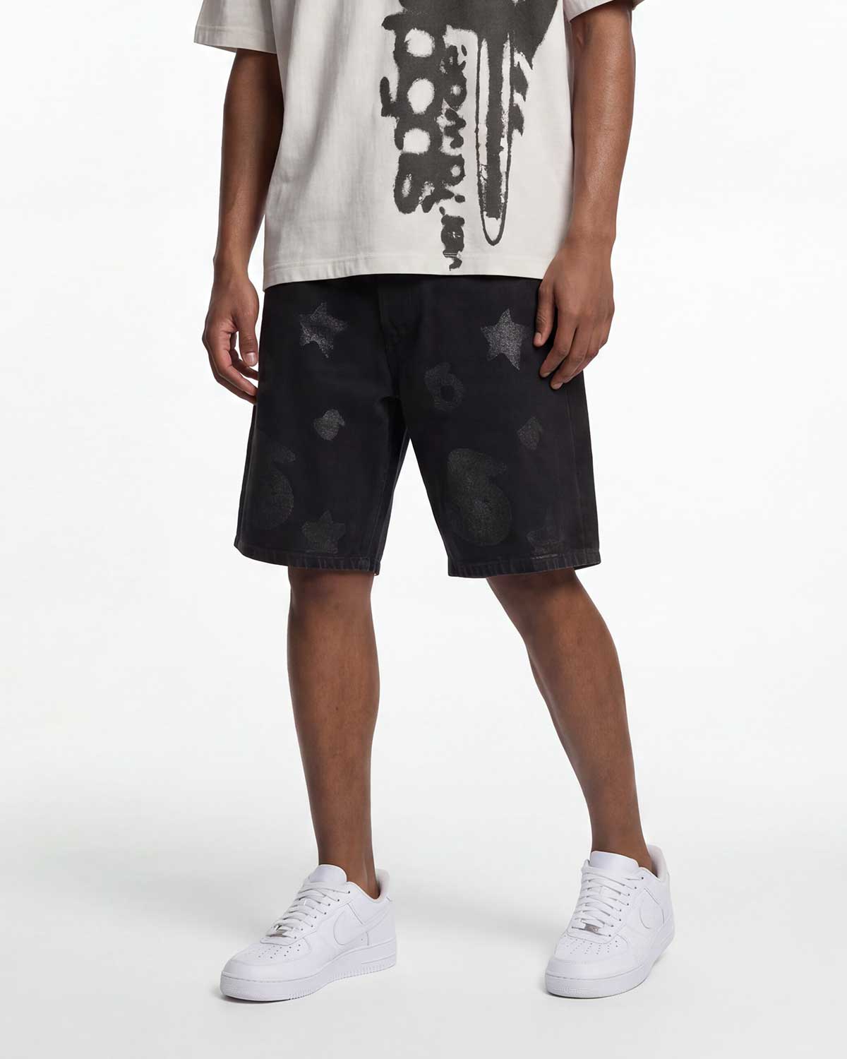 Sp5der Beluga Denim Short Black