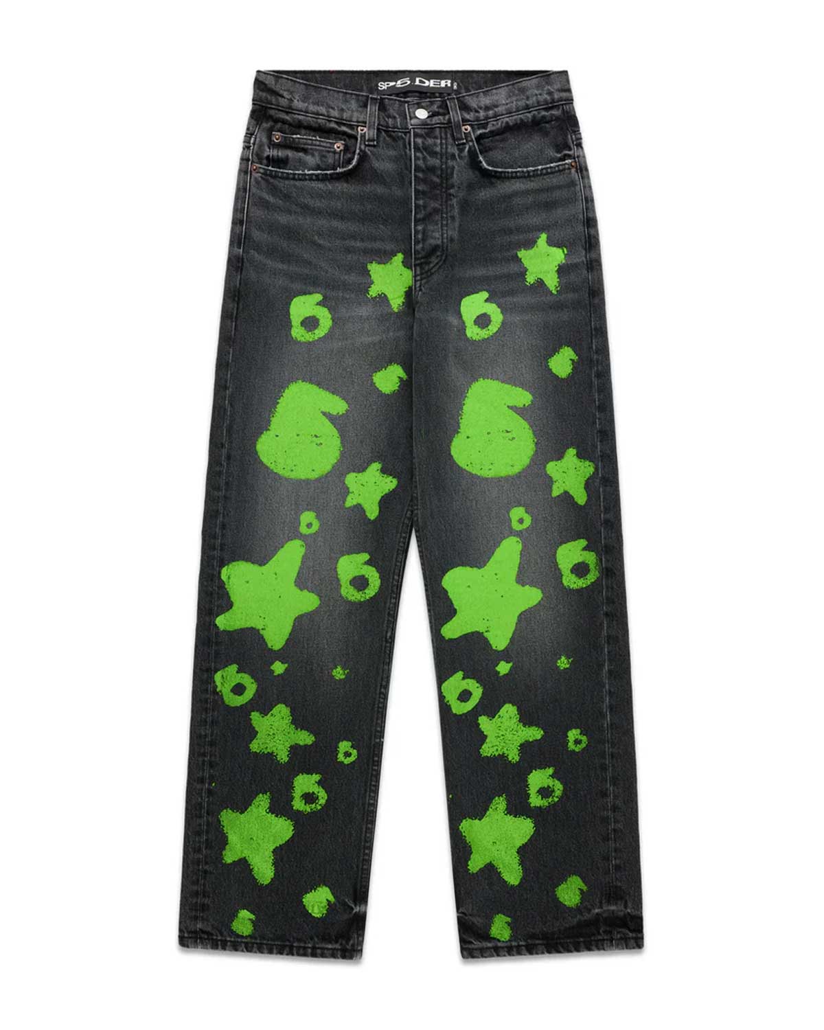 Sp5der Beluga Stamped Denim Black/Green