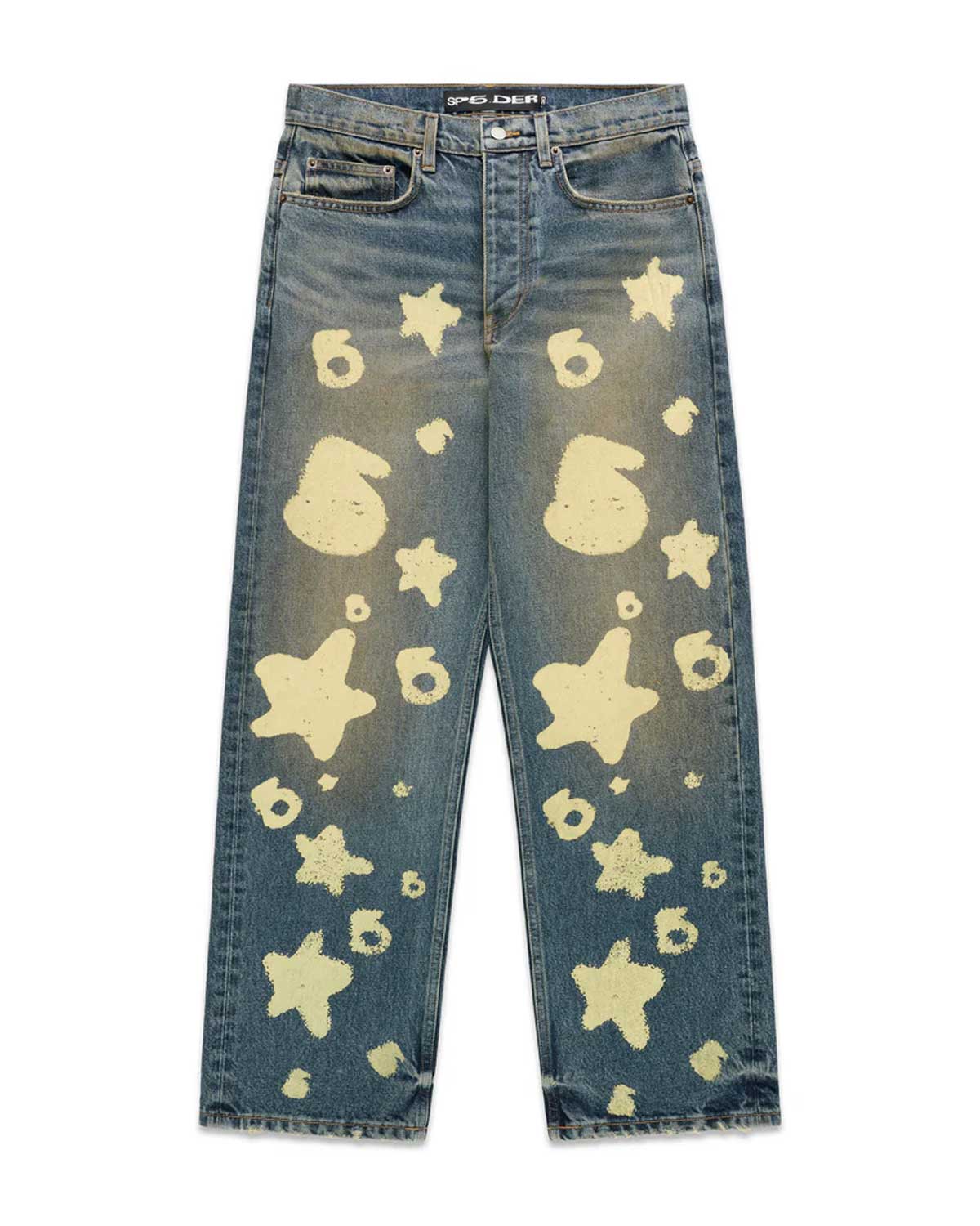 Sp5der Beluga Stamped Denim Indigo