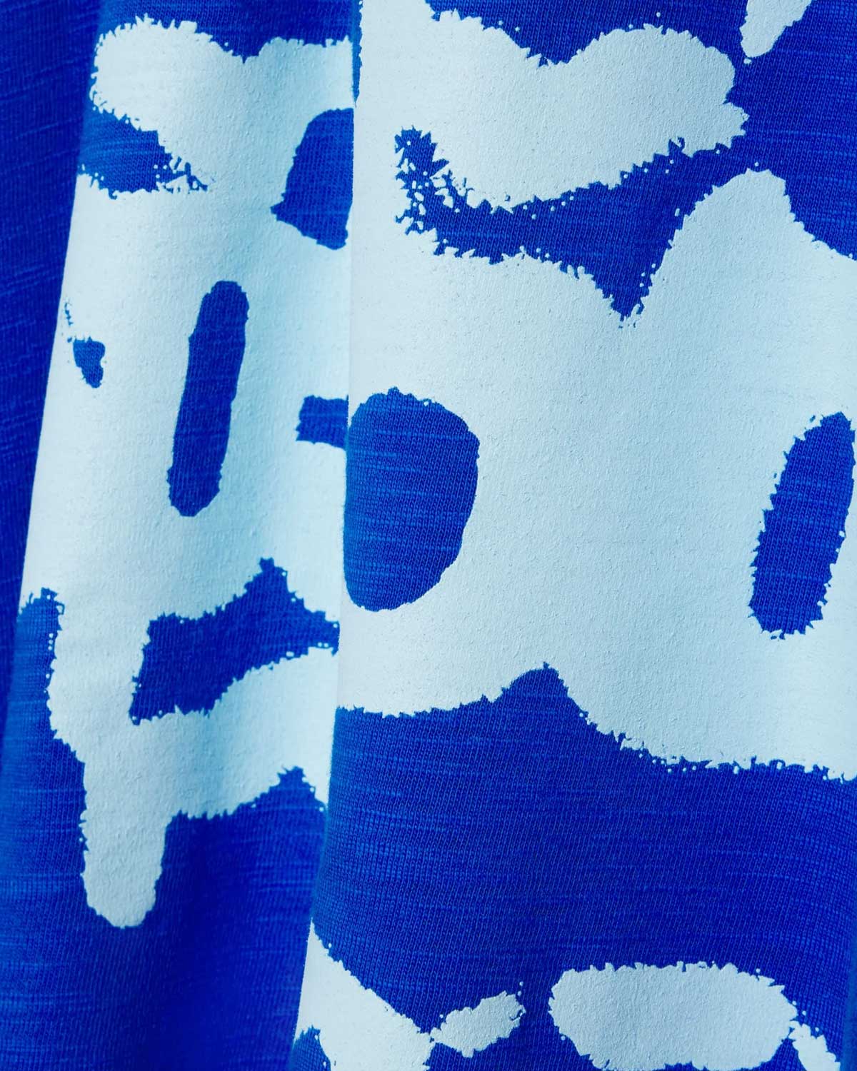 Sp5der Contrast Stitch Slub Tee Tory Blue