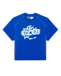 Sp5der Contrast Stitch Slub Tee Tory Blue