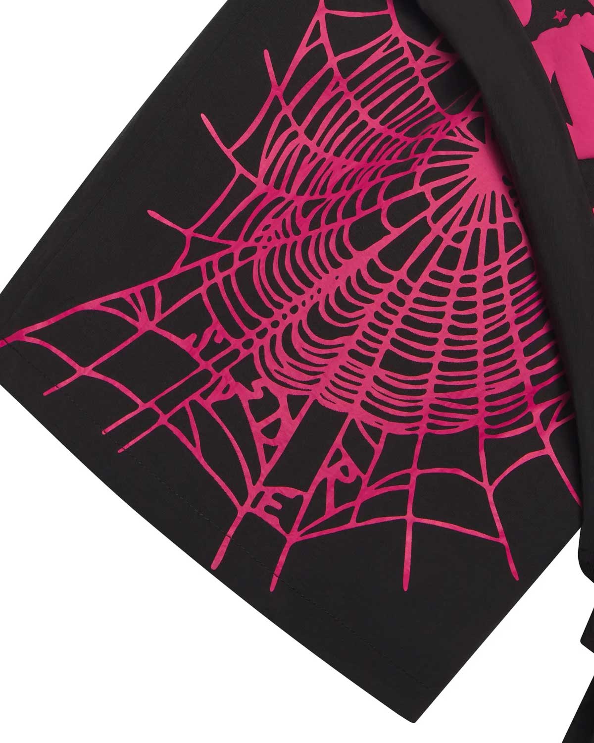 Sp5der OG Web Double Layer Shorts Black/Pink