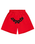 Sp5der OG Web Studded Sweatshorts Red
