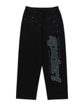 Sp5der P*nk V2 Rhinestone Sweatpants Black