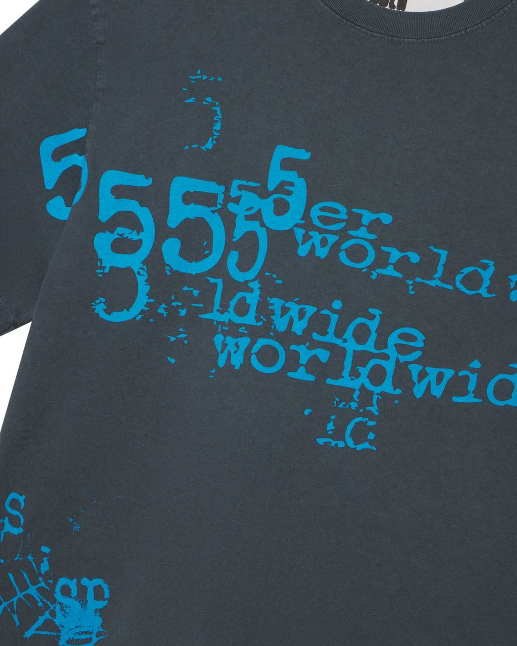 Sp5der Worldwide Stutter Tee Slate Grey